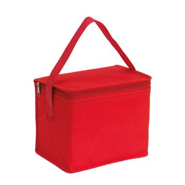 Chladiaca taška s vreckom na zips, červená